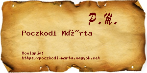 Poczkodi Márta névjegykártya